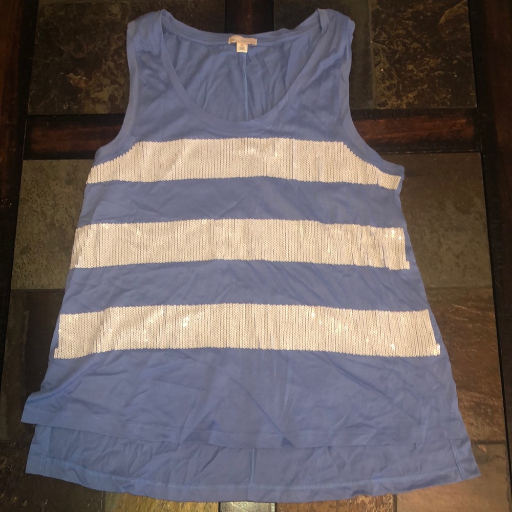 Gap Sequin Blue Tank Top